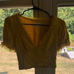 Urban Outfitters Mustard Blouse